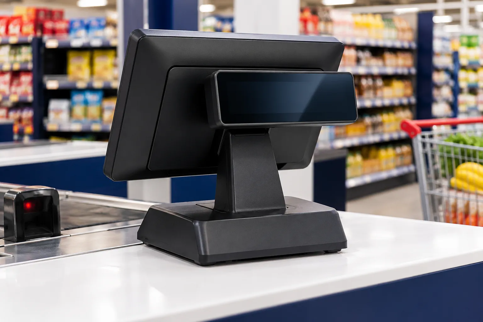 POS terminal on a Nigerian retail checkout counter